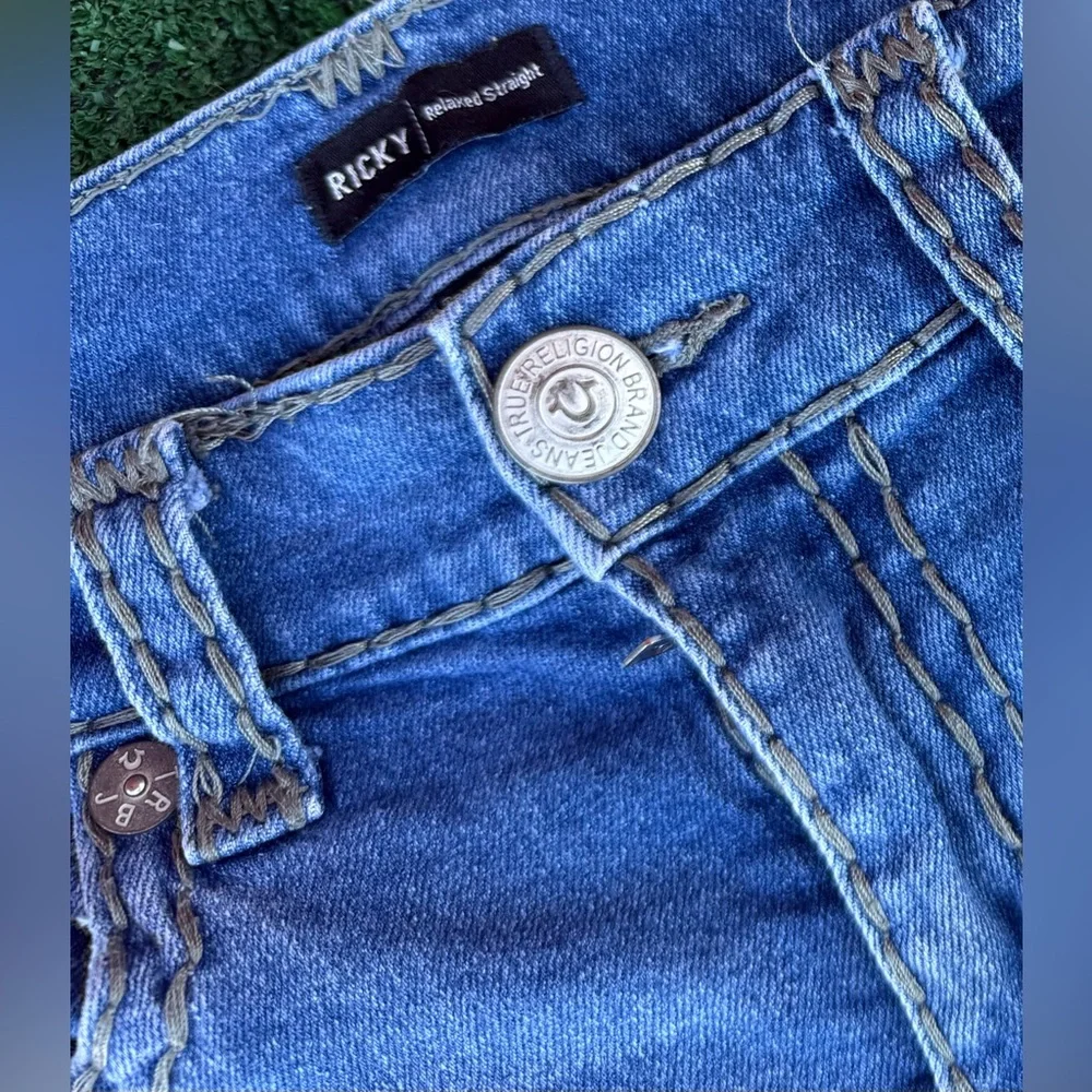 True Religion Blue Straight Leg Jeans